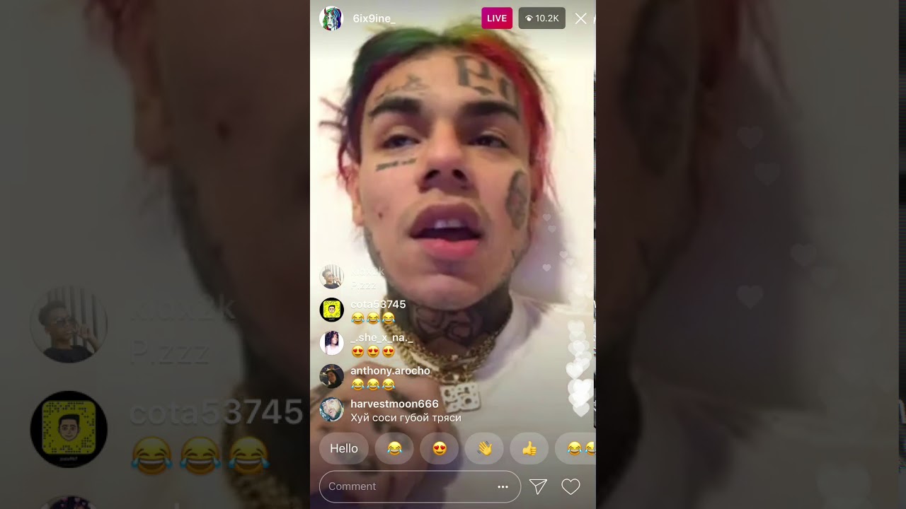 6IX9INE previews “KEKE” on live IG!!
