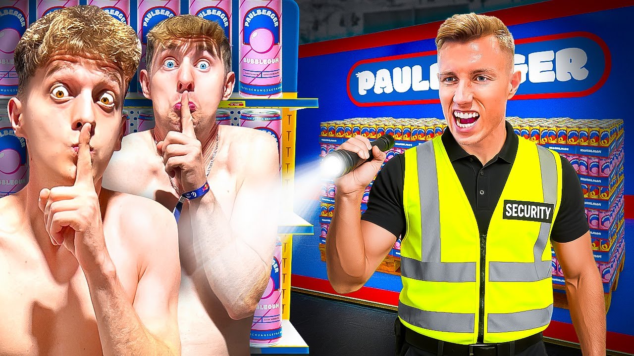 1 NACHT HEIMLICH im PAULBERGER LADEN übernachten! 😱 (Polizei kommt..)