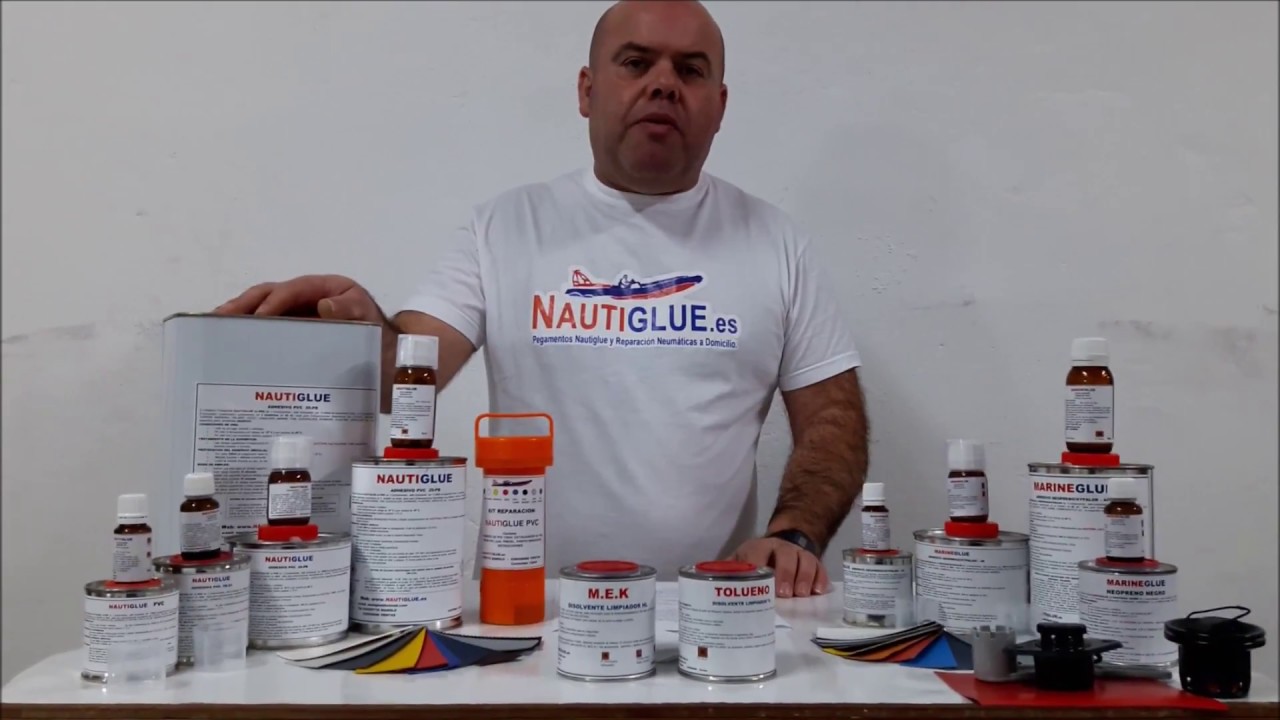 PRESENTACIÓN PEGAMENTO NAUTIGLUE de PVC y MARINEGLUE NEOPRENO.