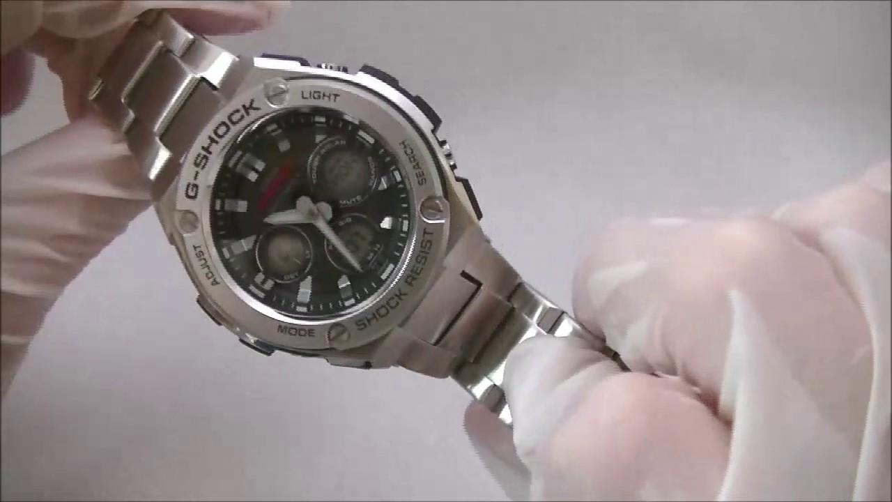 CASIO G-SHOCK (G-STEEL) GST-W310D-1AJF バンド調整方法