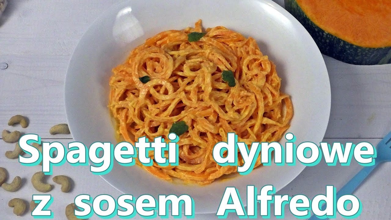 FIT & RAW | Dyniowe spagetti z sosem Alfredo WITARIAŃSKIE
