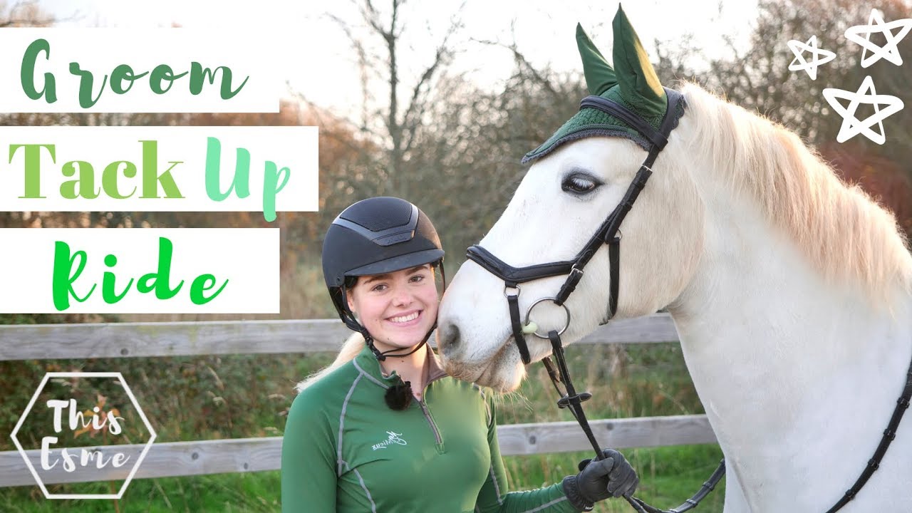 Groom Tack Up + Ride with me | Winter Jumping | This Esme