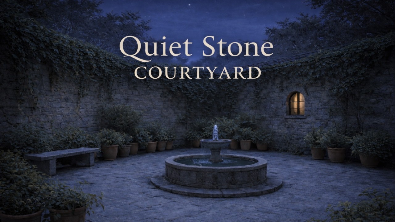 Quiet Stone Courtyard 🌙 Night Safe Place