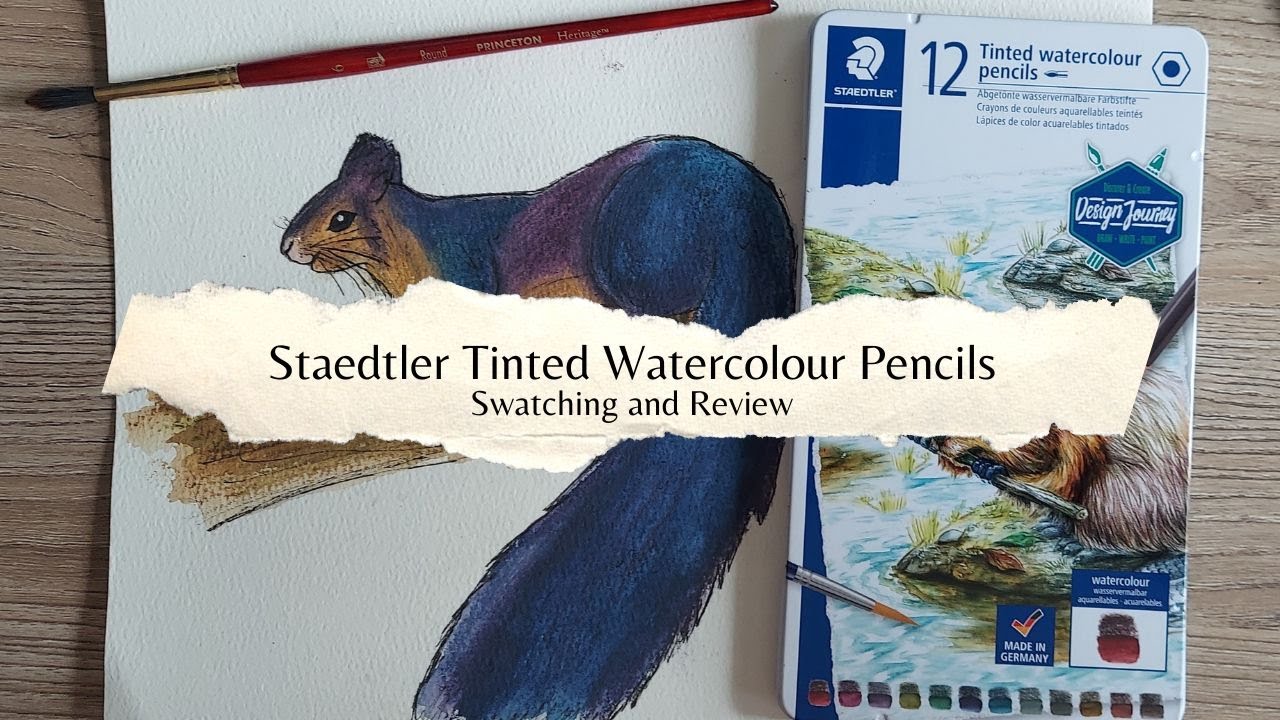 Staedtler Tinted Watercolor Pencils Swatching and Review