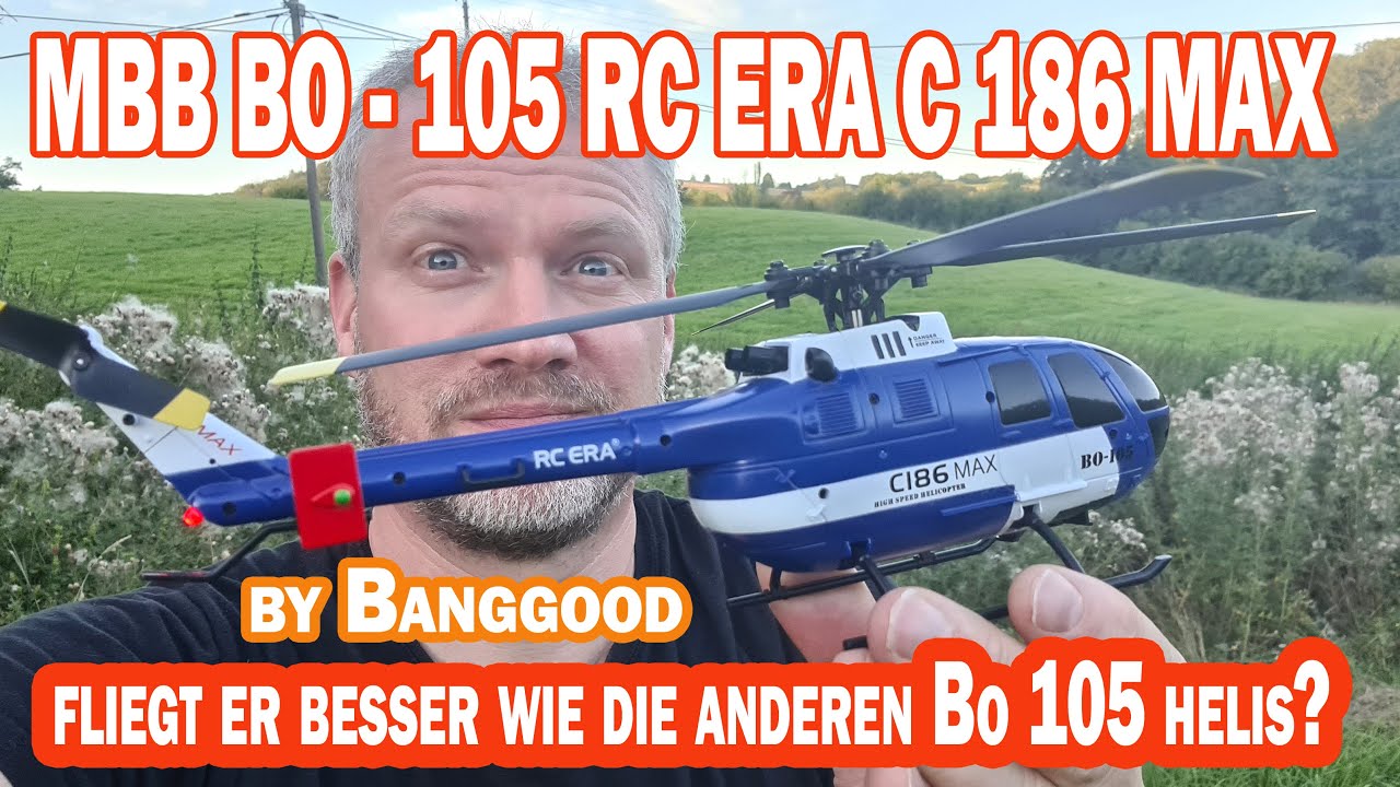 Der top MBB Bo-105 RC Hubschrauber von RC ERA C186 MAX - jetzt mit optischen Sensor