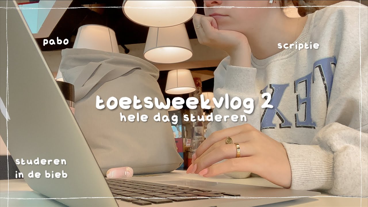 toetsweekvlog 2 | aan scriptie werken, in de bieb studeren, productiviteit, aybl