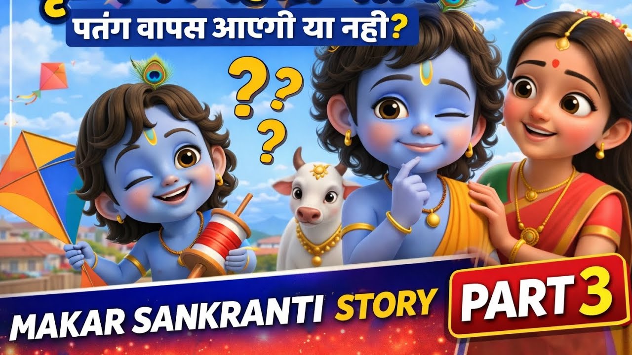 Bal Krishna Makar Sankranti Story 🪁 | Final Part 3 | Kids Cartoon Hindi