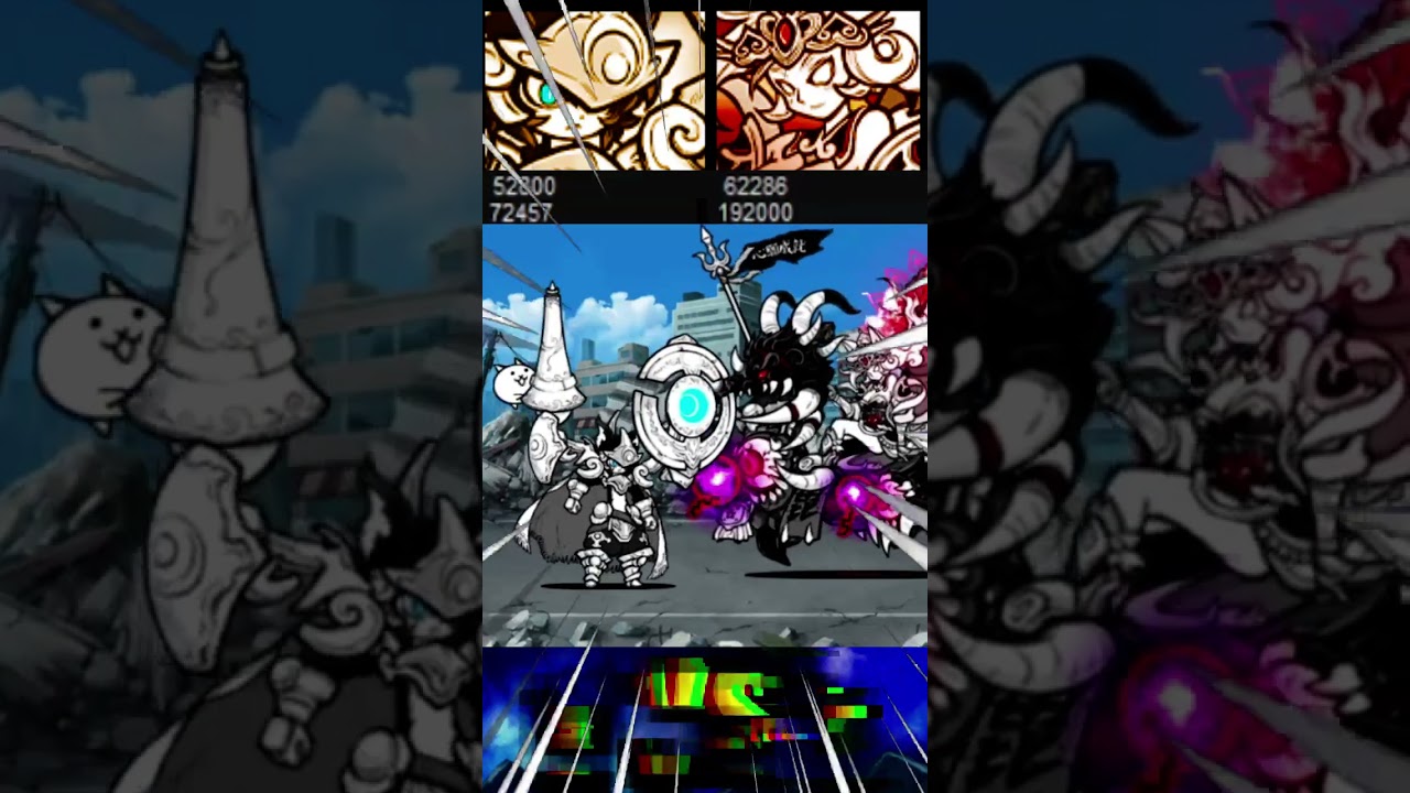 Full Moon Knight Lunos vs Hellrider Kenshin フルムーンナイト・ルノス vs ヘルライダー剣心　バトルキャッツ・スター5000 にゃんこ大戦争 UBERS