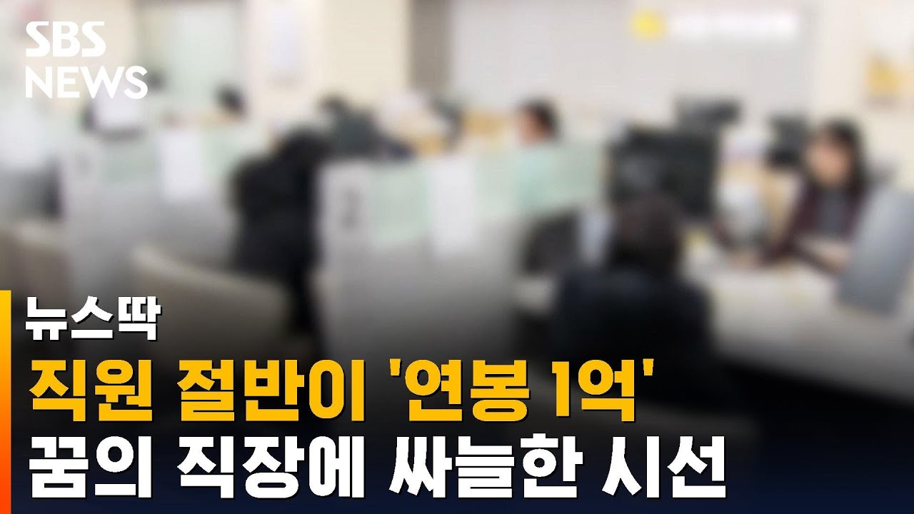 직원 절반이 연봉 1억&hellip;'꿈의 직장'에 곱지 않은 시선 / SBS / 뉴스딱
