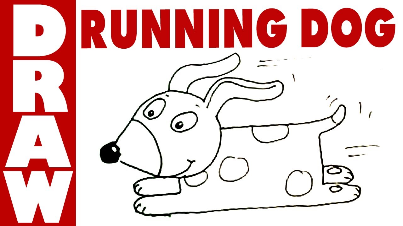 How to draw a running dog! (very easy)