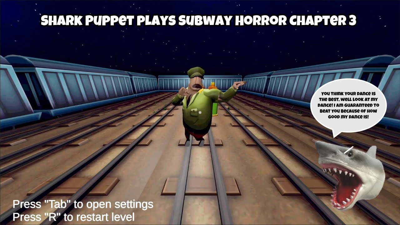 SB Movie: Shark Puppet играет в Subway Horror Chapter 3!