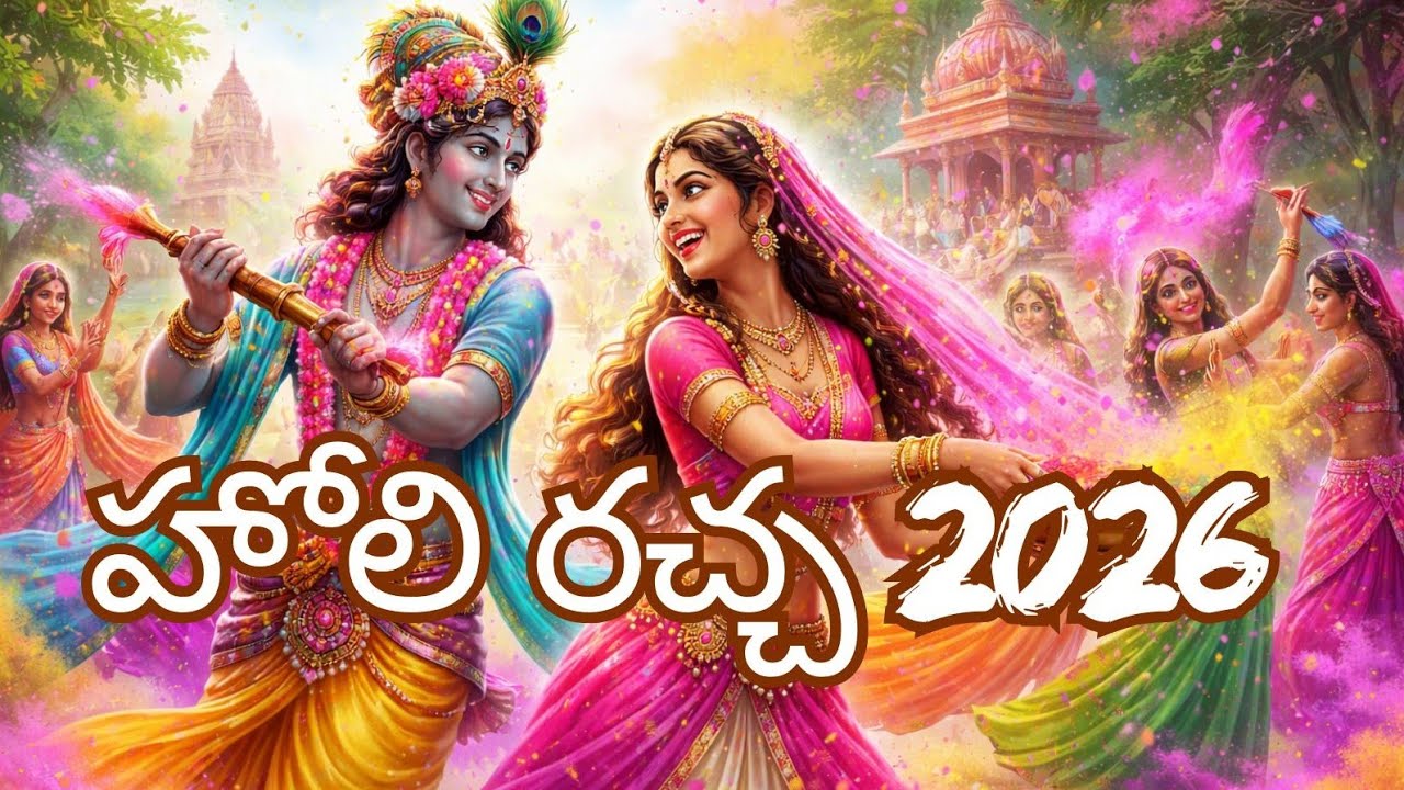 హోలీ రె హోలీ రె | రాధ కృష్ణ హోలీ పాట 2026 | Vrindavan Holi Song in Telugu | Devotional Holi Special