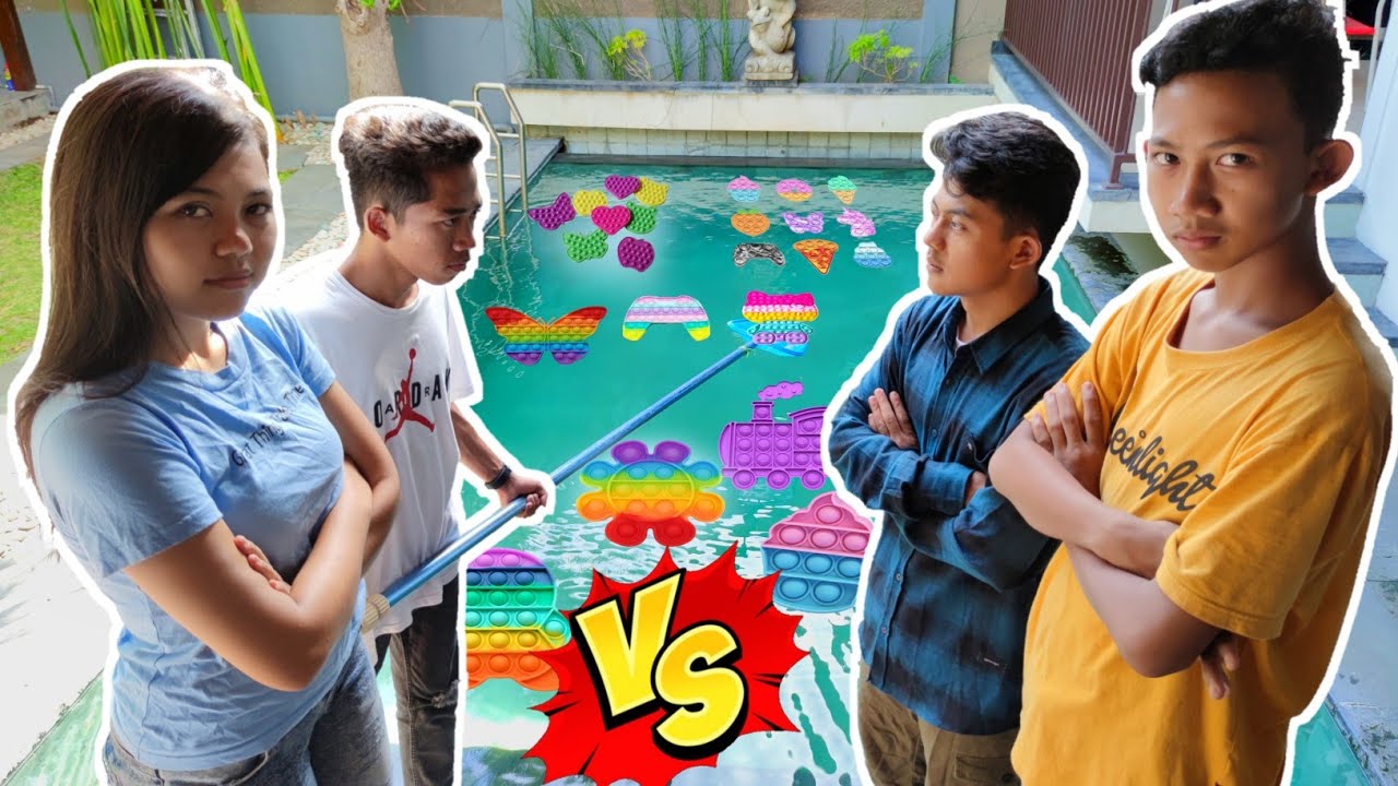 LOMBA AMBIL POP IT MINI DIKOLAM RENANG PART 2 | CHALLENGE | Mikael TubeHD