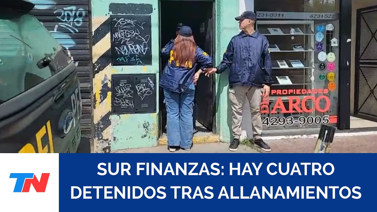 CAUSA SUR FINANZAS: después de múltiples allanamientos, detuvieron a cuatro personas