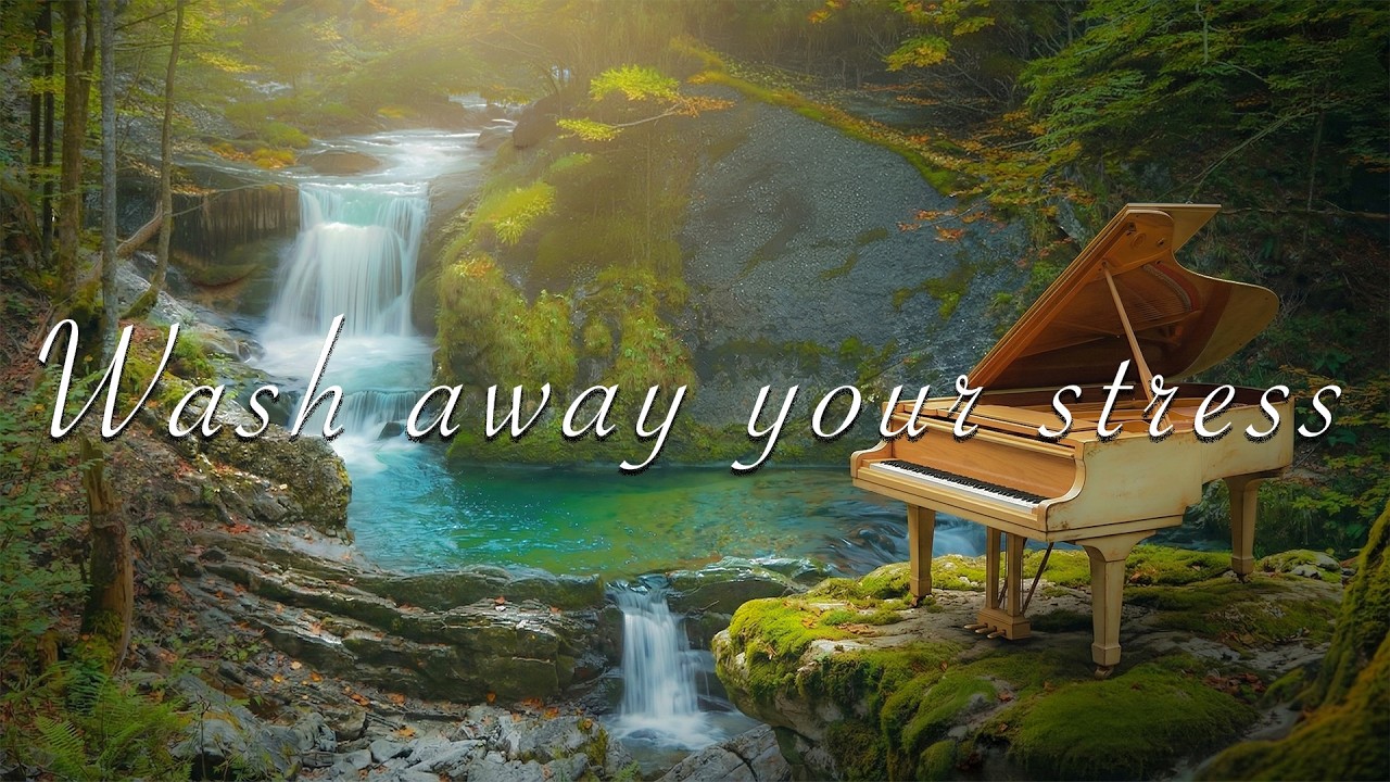 Serene Waterfall & Gentle Piano 🌿 7 Hours of Calming Music for Relaxation