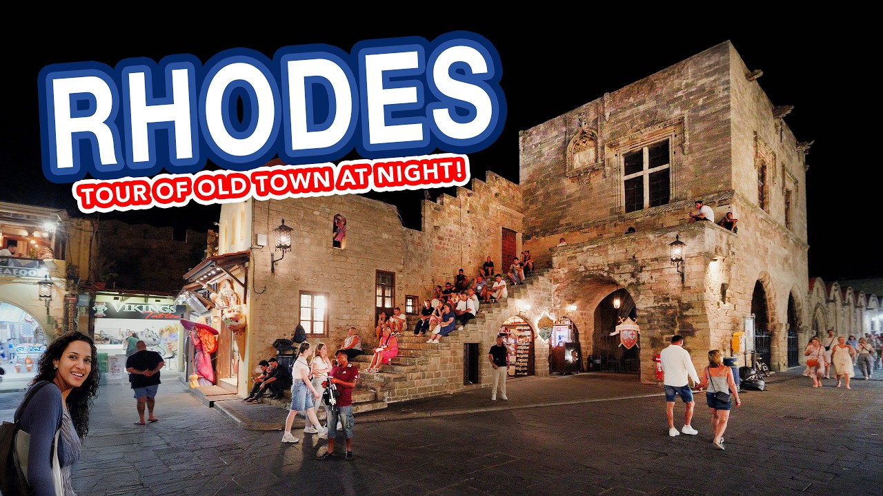 RHODES GREECE | A tour of Rhodes Old Town at night!