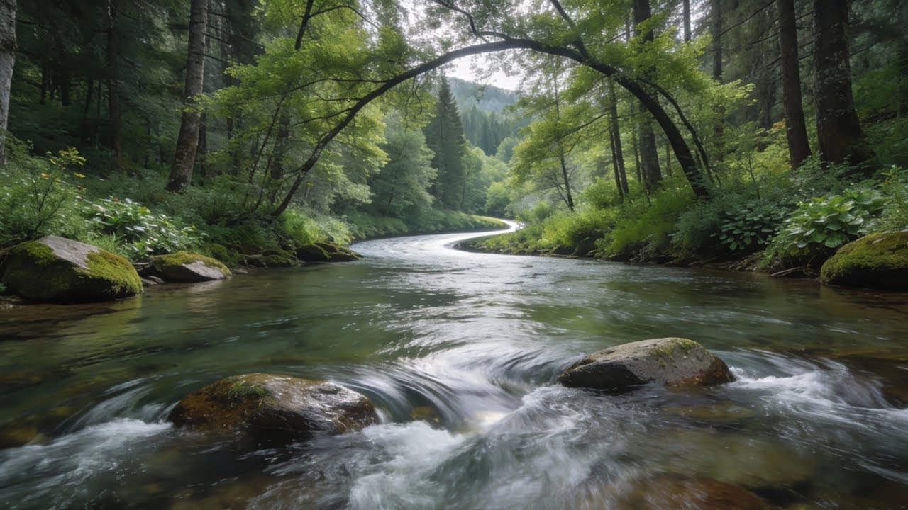 Relax in Beautiful Forest, Peaceful Forest Stream with Bird Songs, Nature Sounds, Forest Ambience #1