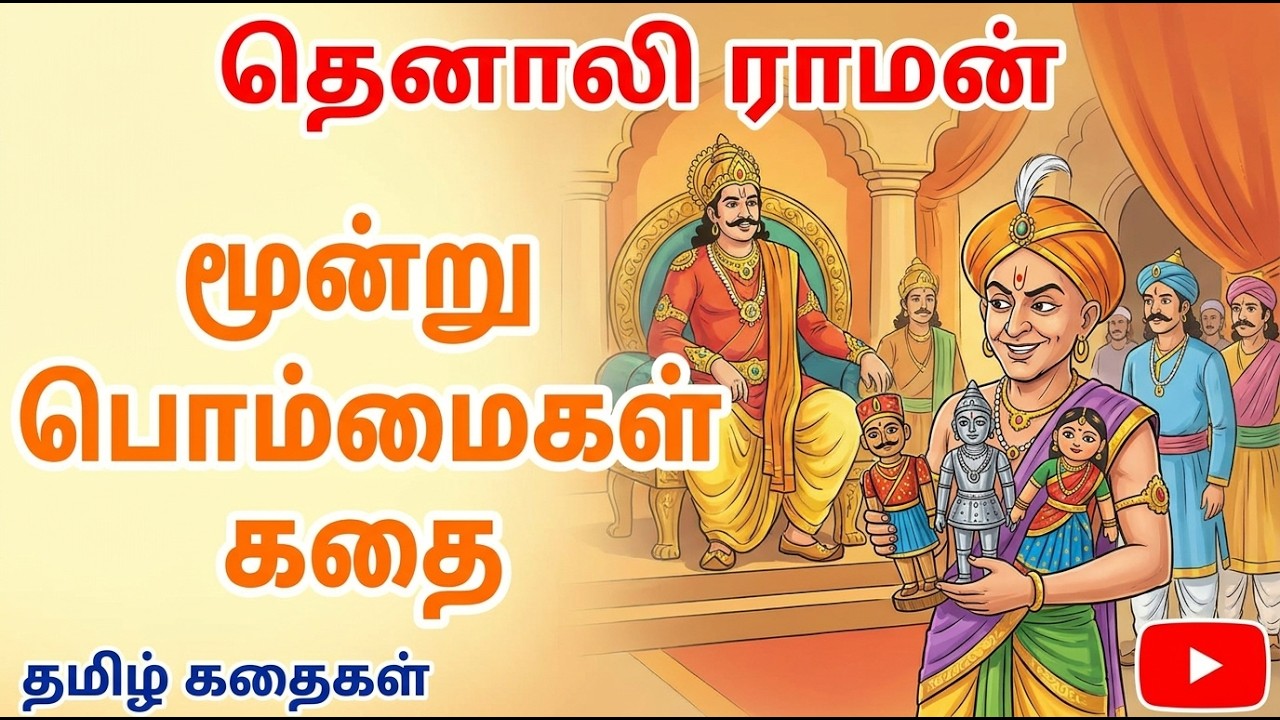 தெனாலிராமன் | மூன்று பொம்மைகள் | Tenali Raman Tamil Stories | Moral Story in Tamil