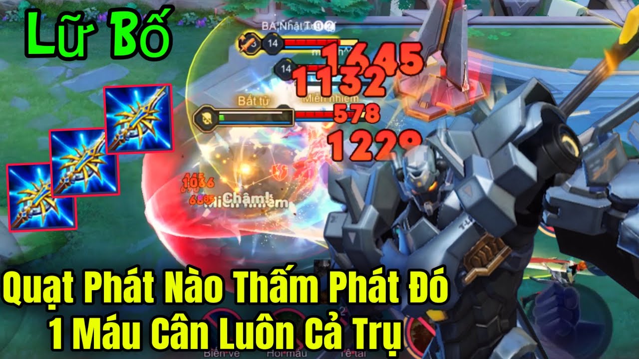 Lữ Bố Liên Quân Quẩy Chiến Thần Băng Trụ Quạt Phát Nào Thấm Phát Đó Khiến Địch Trong Trụ Cũng Khó