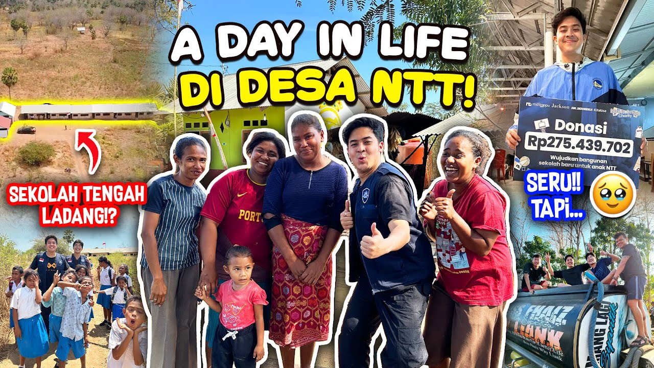 A DAY IN LIFE DI DESA NTT! MAKAN SEAFOOD, MANCING, SEKOLAHNYA DI TENGAH LADANG!?