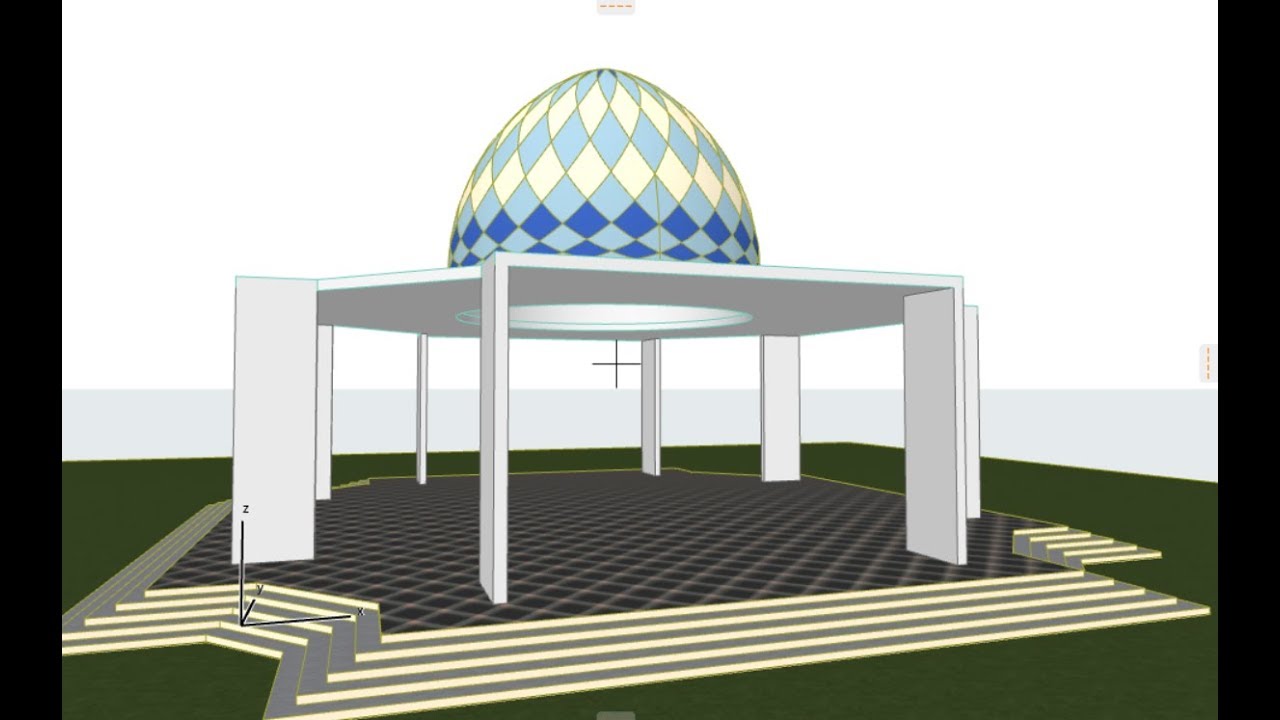 ARCHICAD CUSTOM DOME : Mosque Dome - Membuat Kubah Masjid Enamel di Archicad