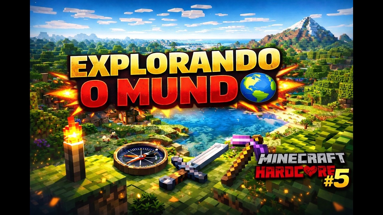 Explorando o mundo no HARDCORE… ⚔️🌎 | Minecraft Hardcore #5