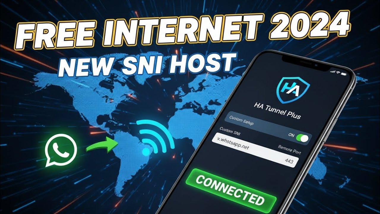 HA Tunnel Plus Бесплатный интернет | Новый рабочий хост SNI | Простая инструкция по настройке