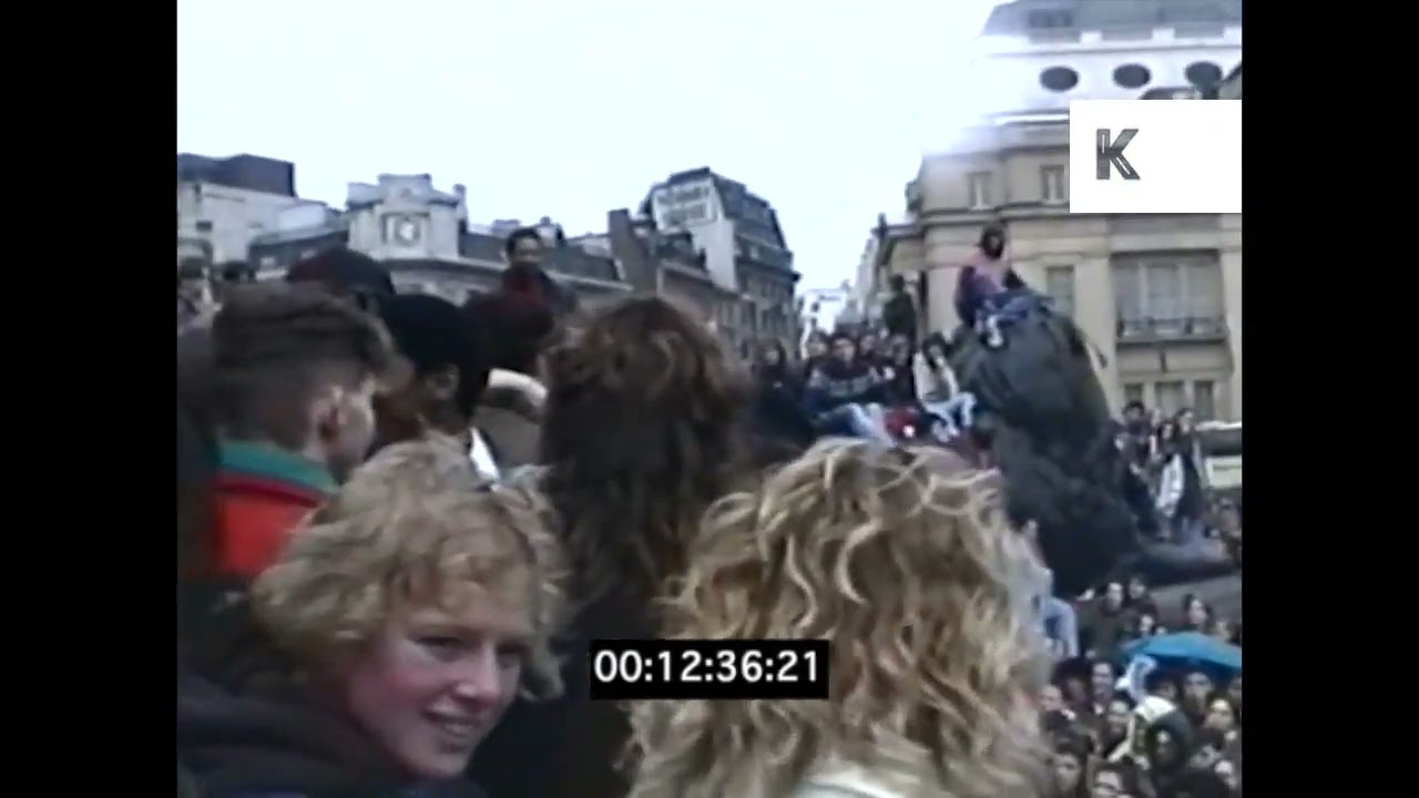 Freedom to Party Demonstration, Trafalgar Square, London, 27th January 1990, Rave Protest