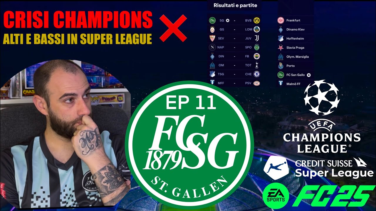⚽ Crisi in Champions e Alti & Bassi in Campionato! | FC25 Carriera Allenatore San Gallo #11 [PS5]