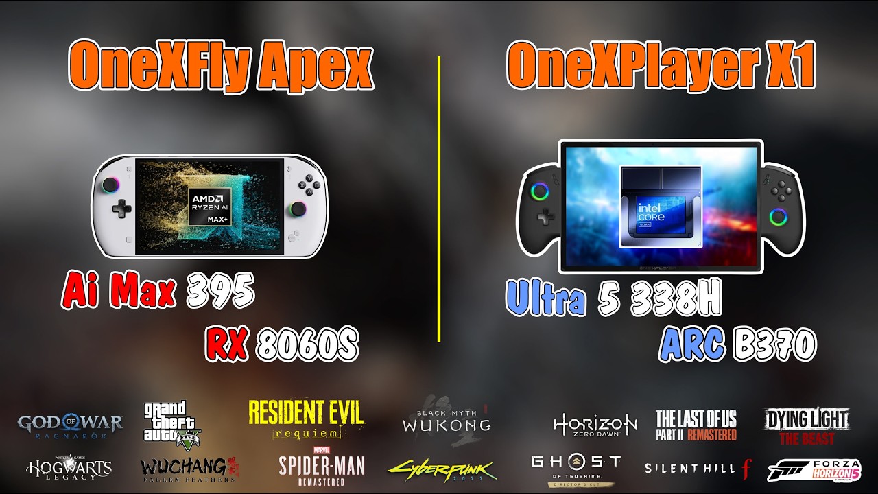 Core Ultra 5 338H vs AI Max+ 395 | RX 8060S vs ARC B370 | FSR 4 vs XeSS 3 (1080p Test)