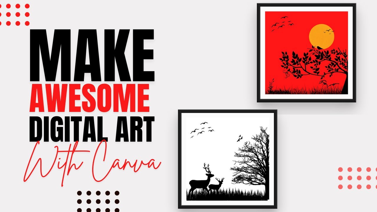 Как создать цифровое искусство в Canva | Реалистичный дизайн | Учебное пособие по Canva |