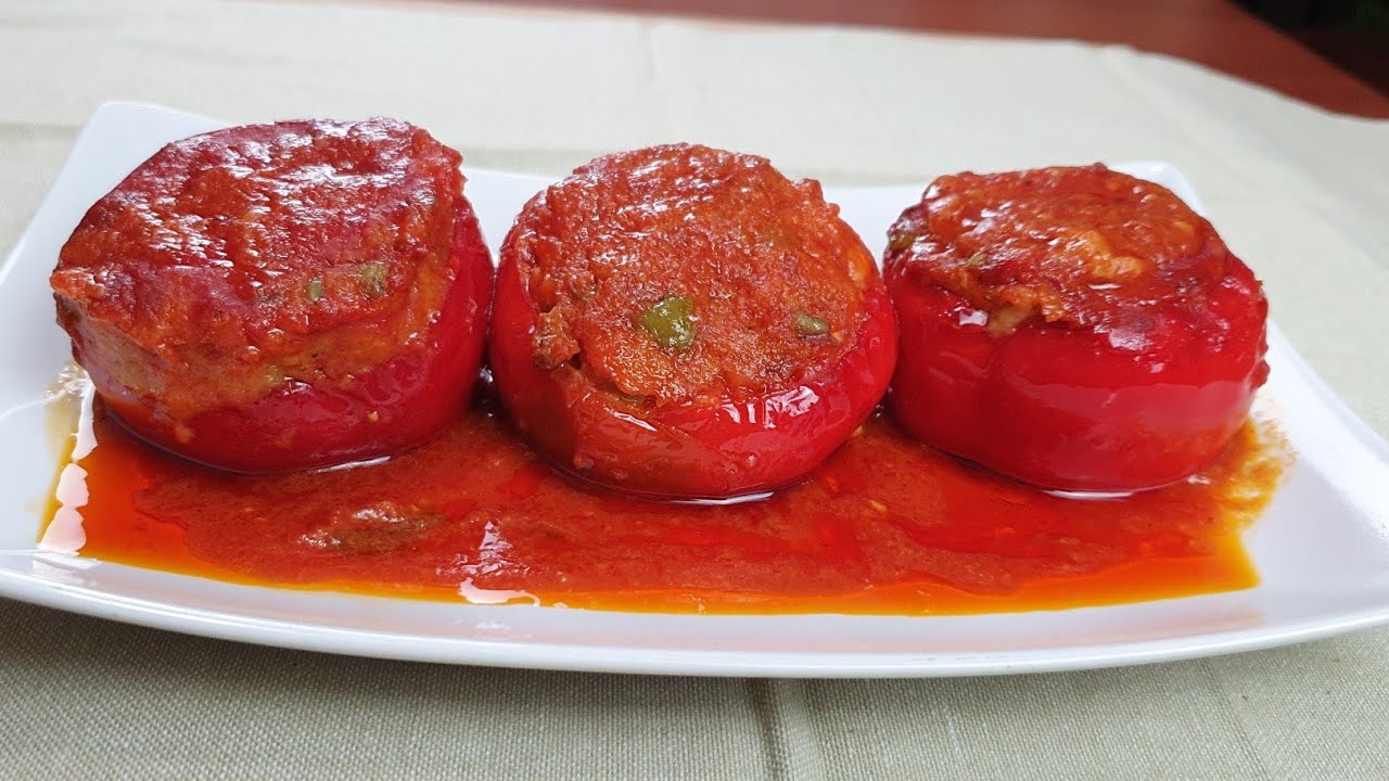 PEPERONI RIPIENI AL POMODORO DELICATI E SUPER GOLOSI RICETTA CALABRESE ( CALABRIAN PEPPERS)