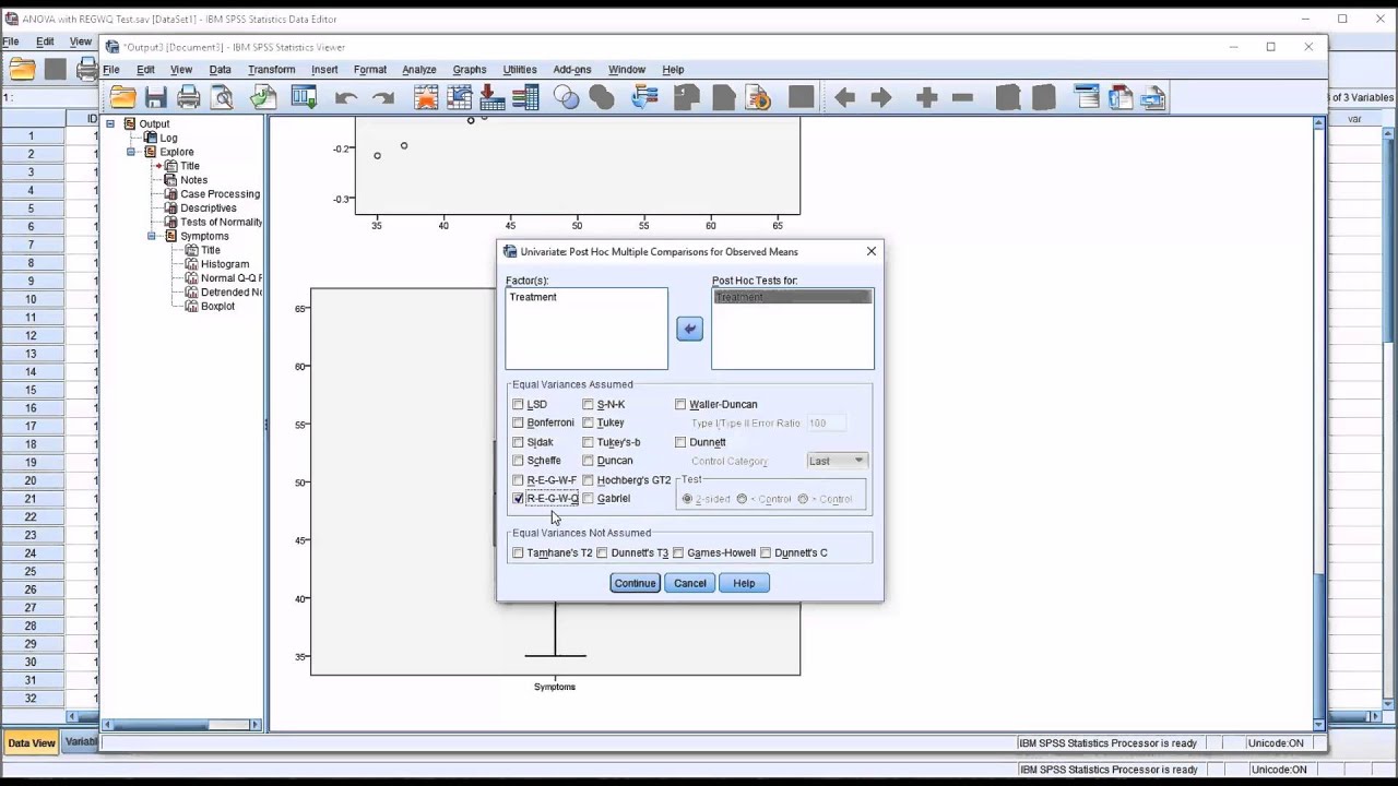 Interpreting Homogeneous Subset Output from ANOVA with REGWQ Post Hoc Test in SPSS