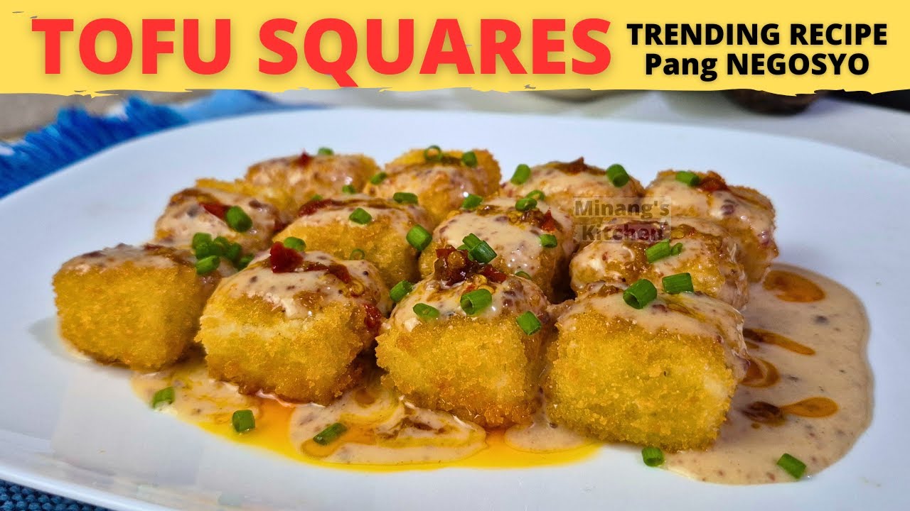 TOFU SQUARES | Tiktok VIRAL Recipe TOFU Squares | TRENDING Tofu SQUARES | Pang Negosyo