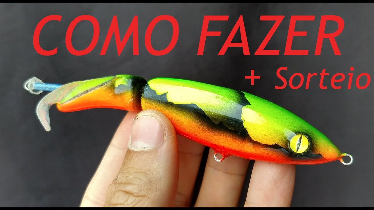 Como fazer isca artificial whopper plopper artesanal + Sorteio!