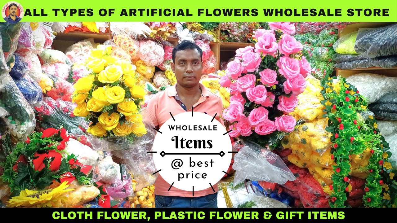 All Types of Artificial Flowers Wholesale Store Kolkata | Cloth Flower, Plastic Flower & Flower Vase