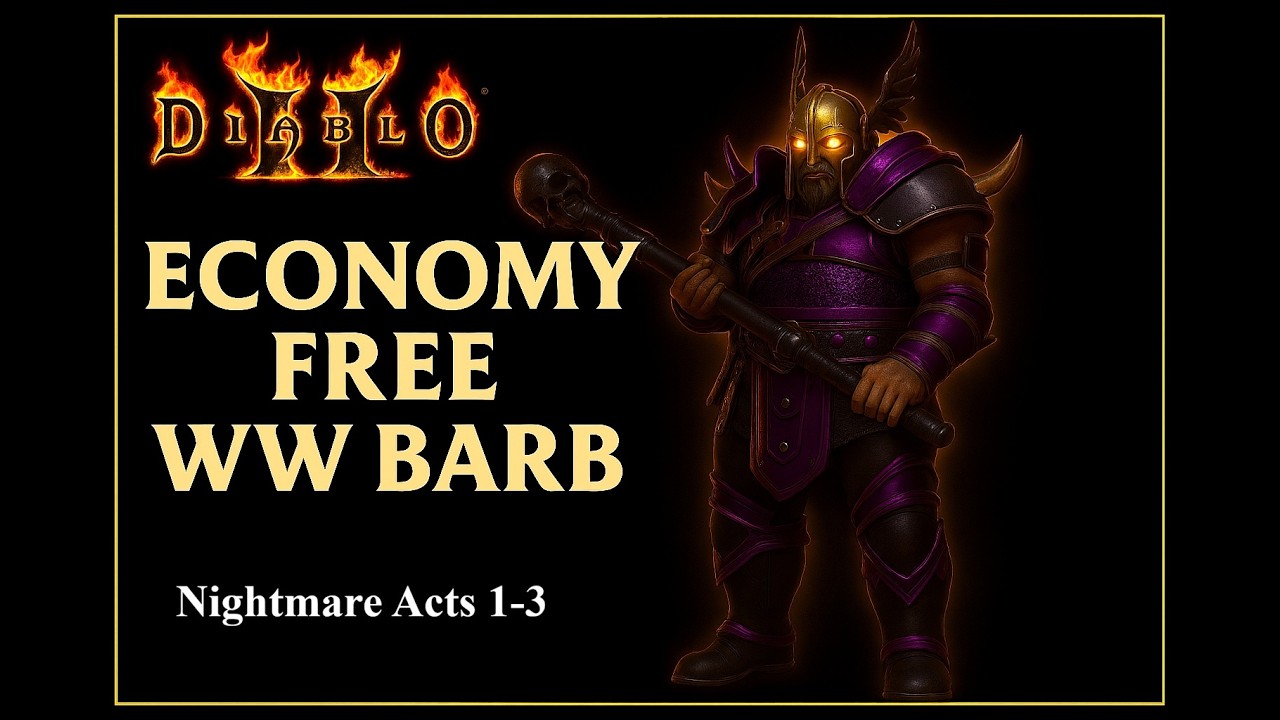 Diablo 2: Resurrected: No2621 - Economy Free Barb - Nightmare Acts 1-3