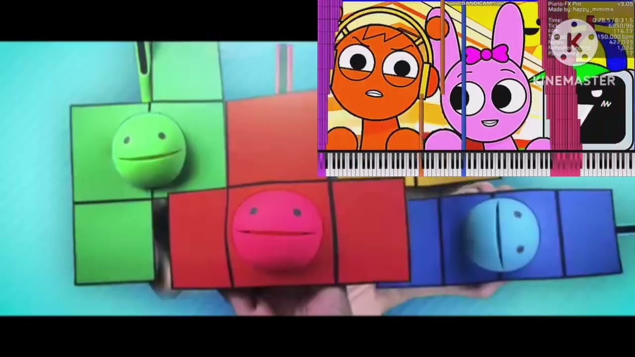 Otamatone tetris vs Black MIDI Tetris theme 1 million 