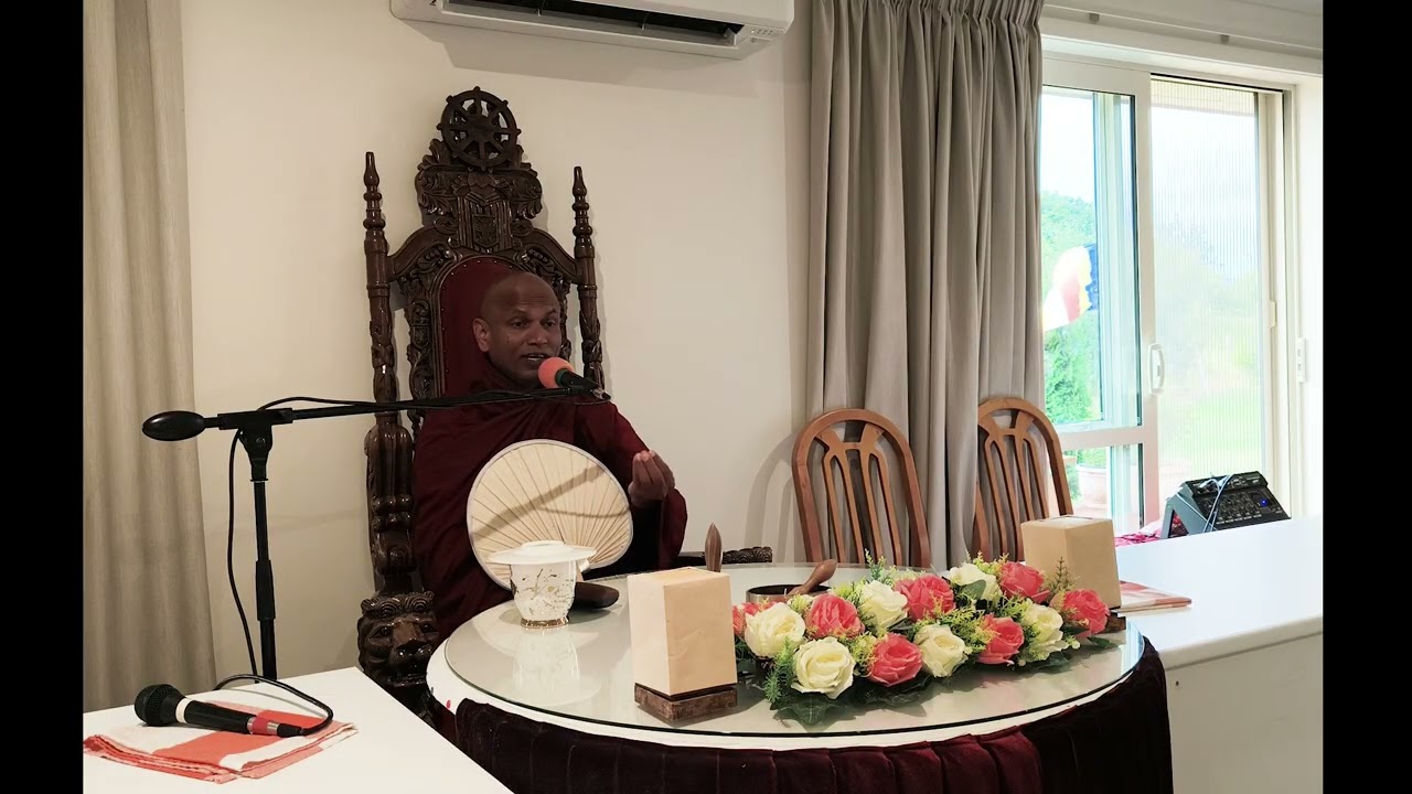 නවසීලන්ත හැමිල්ටන් විහාරයේ දී අතිපූජනීය කුකුළ්පනේ සුදස්සි ස්වාමීන් වහන්සේ විසින් සිදුකල ධර්ම දේශනාව.