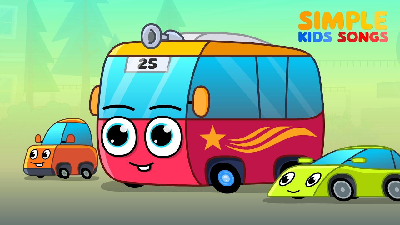 The Wheels On The Bus 2 🥰 Simple Kids Songs - Music Video For Children
