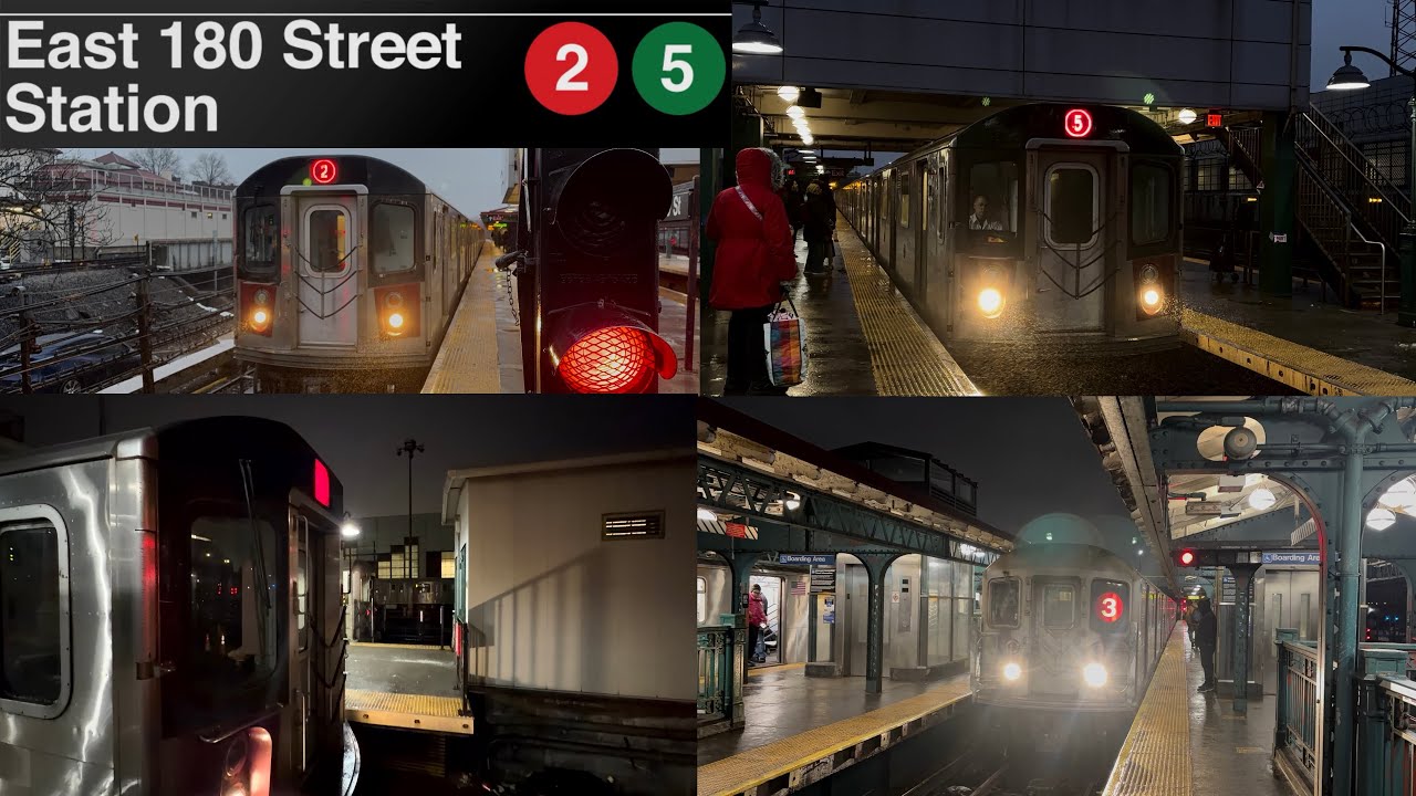 (2),(3),(5), & (5X) Trains Action @ East 180th Street (R62 & R142)