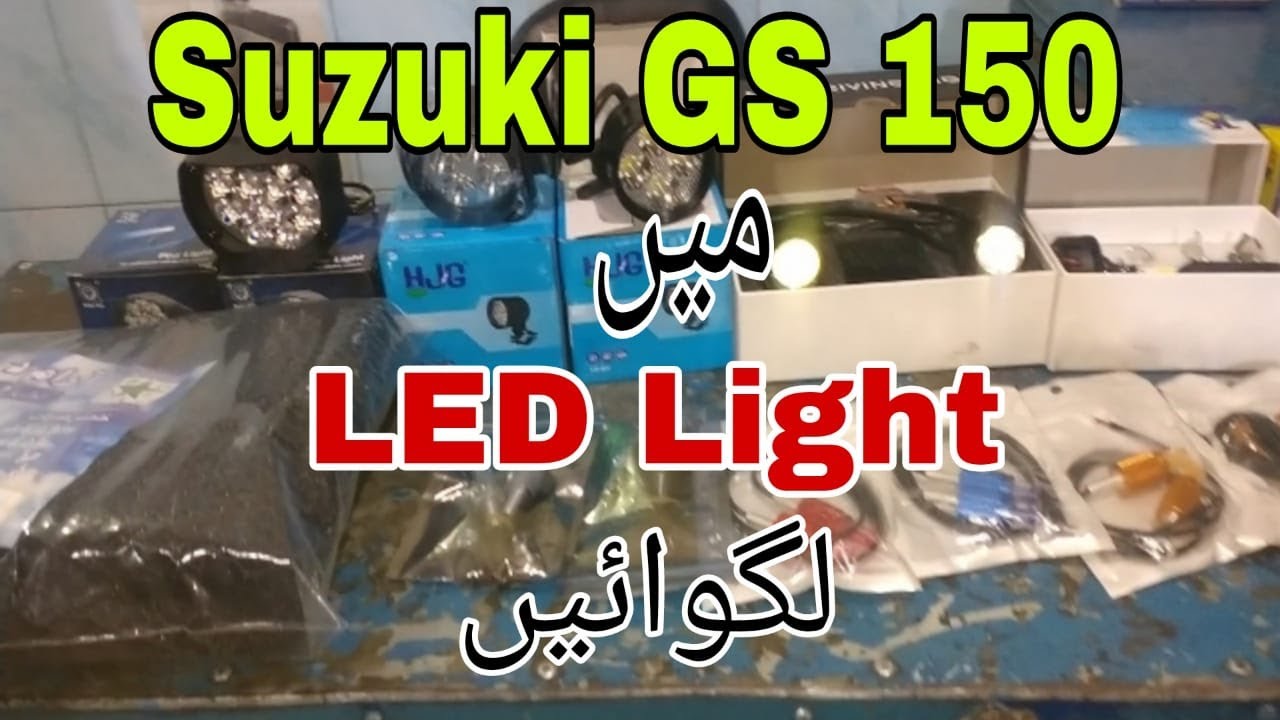 How to install Led lights in suzuki gs 150 very easy @kashifsuzukicentre