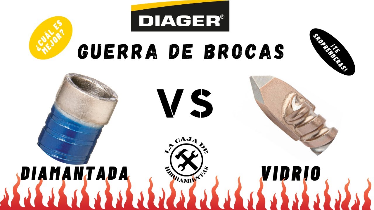 Broca Diager diamantada vs vidrio - 😱Te sorprender&aacute; el resultado 🤯