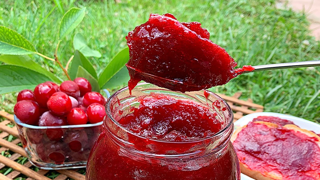 10 Dakikada Vişne Marmeladı/Rengini Kaybetmeyen  Şahane Tarif👍