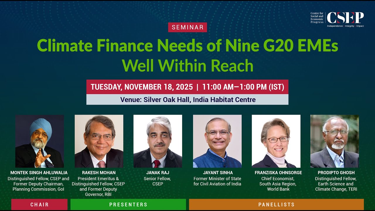 Climate Finance for Nine G20 EMEs — Can $2.2T Bridge the Gap? | CSEP Seminar