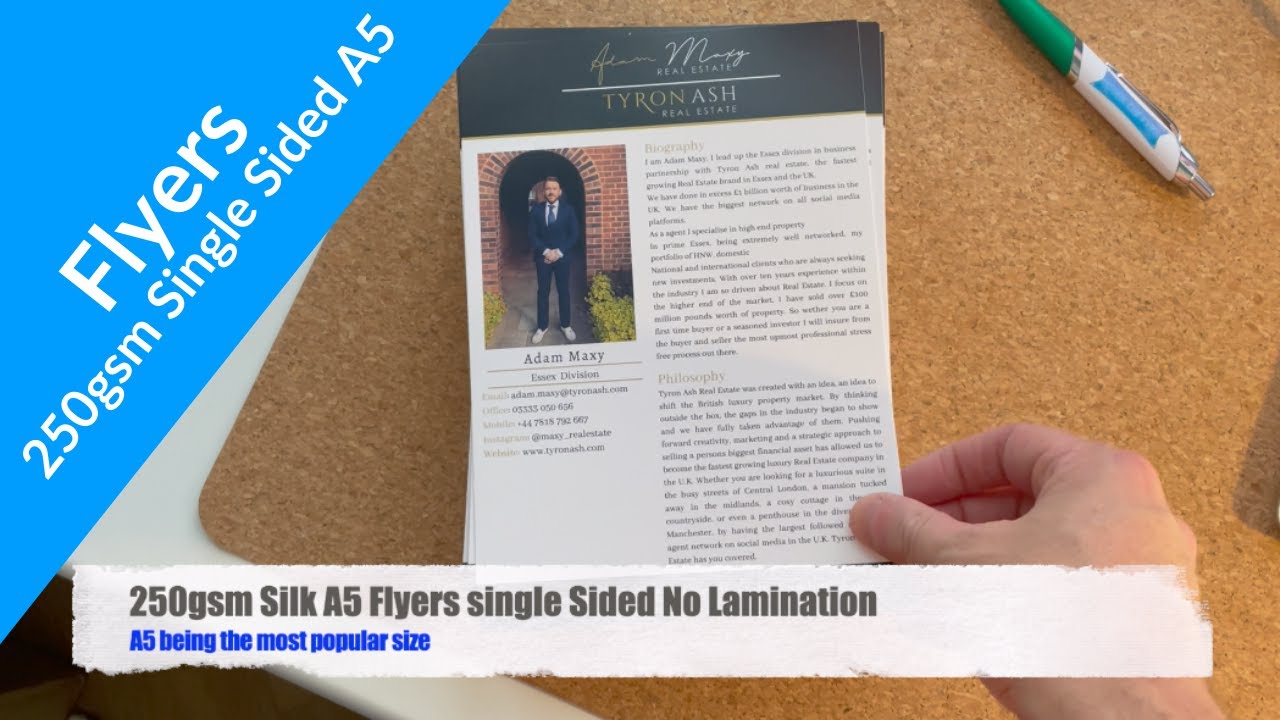 A5 250gsm Flyers | Single Sided | No lamination