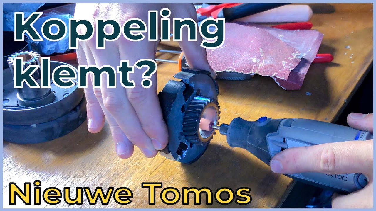 Koppeling blijft hangen, dus Slijpen we hem! - Nieuwe Tomos Reparatie deel 5