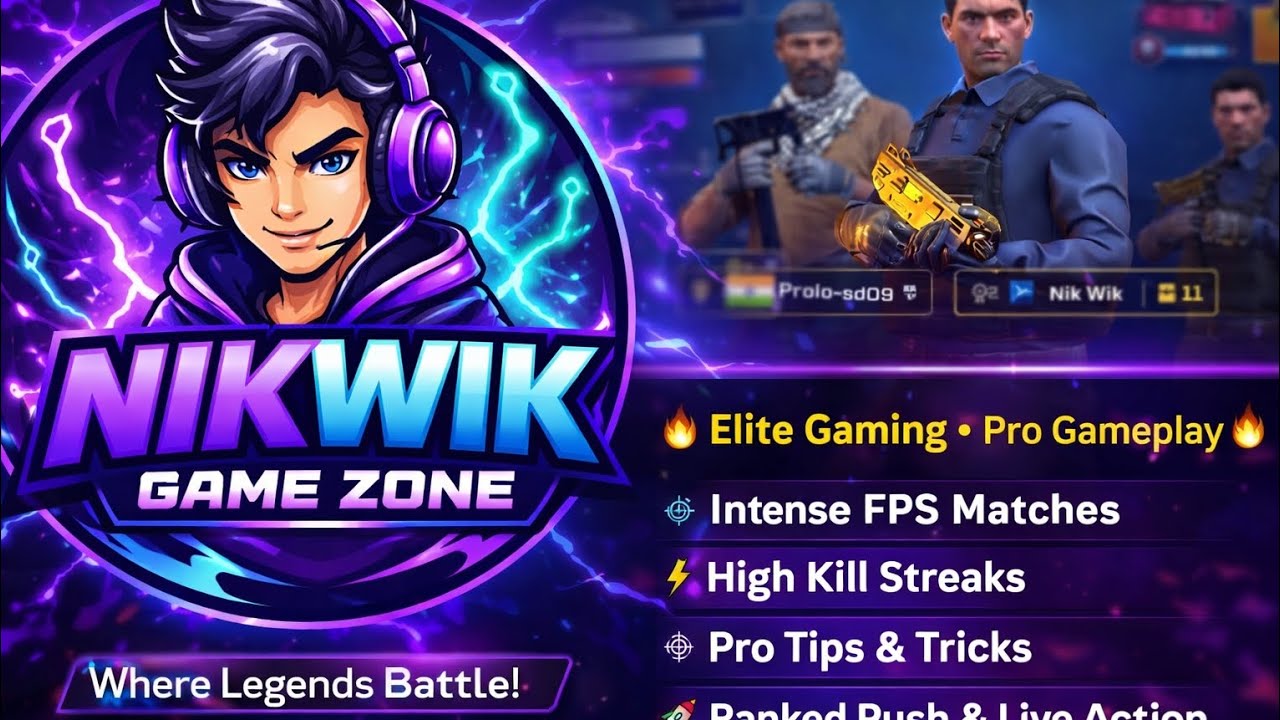 NIK WIK GAME ZONE 🔥 Elite FPS Gameplay | High Kill Streaks & Ranked Push