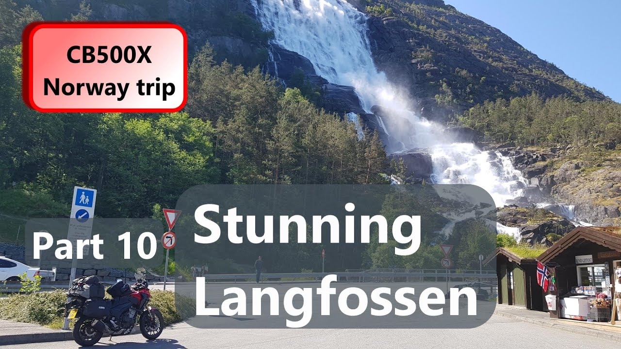 CB500X - Solo Norway trip Part 10 - Stavanger via stunning Langfossen