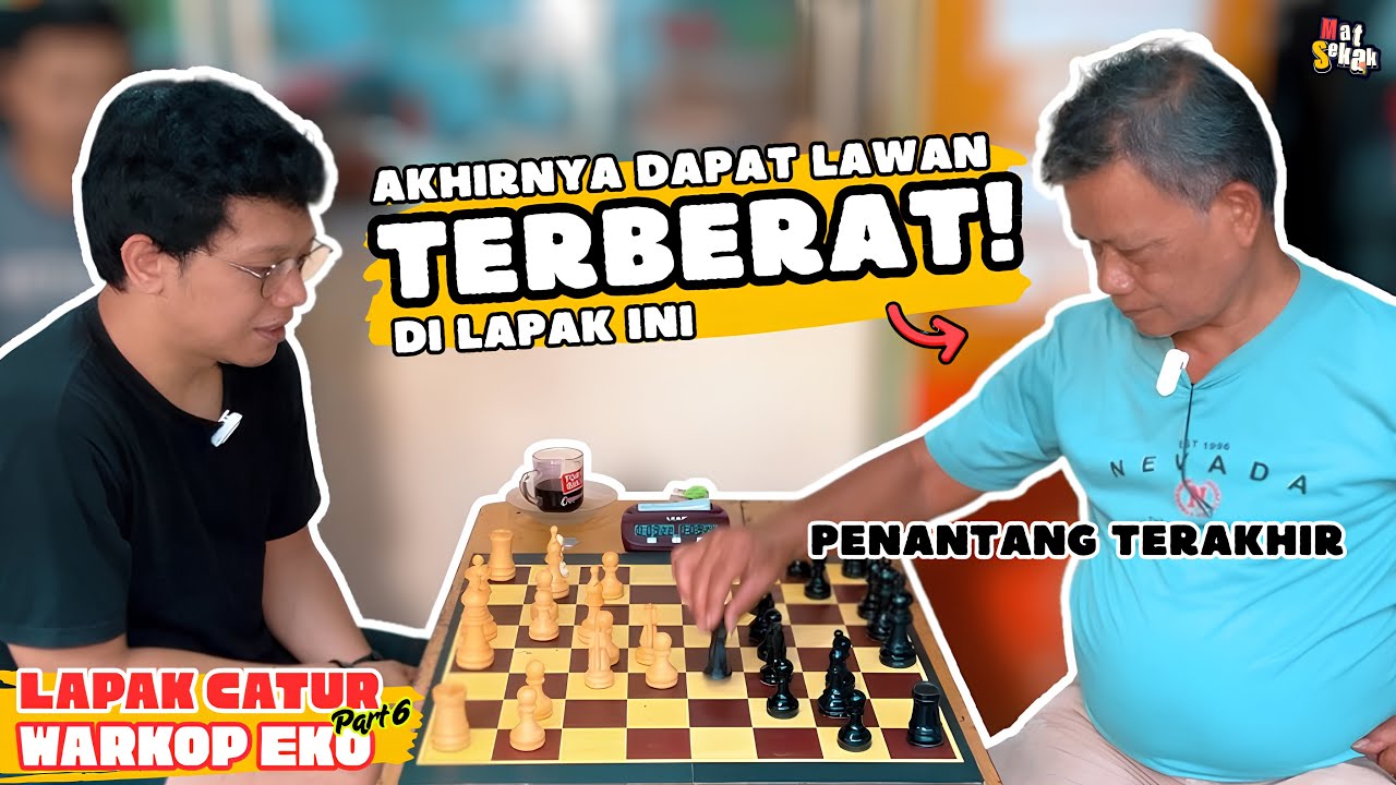 SENGIT !! RAJA TERAKHIR LAPAK CATUR WARKOP EKO !! GAME INTENS SALING SERANG !! Catur jalanan